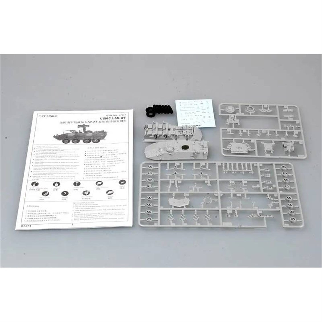 Trumpeter 07271 1/72 Ölçek, USMC LAV-AT, Hafif Zırhlı Tanksavar Plastik Model Kiti