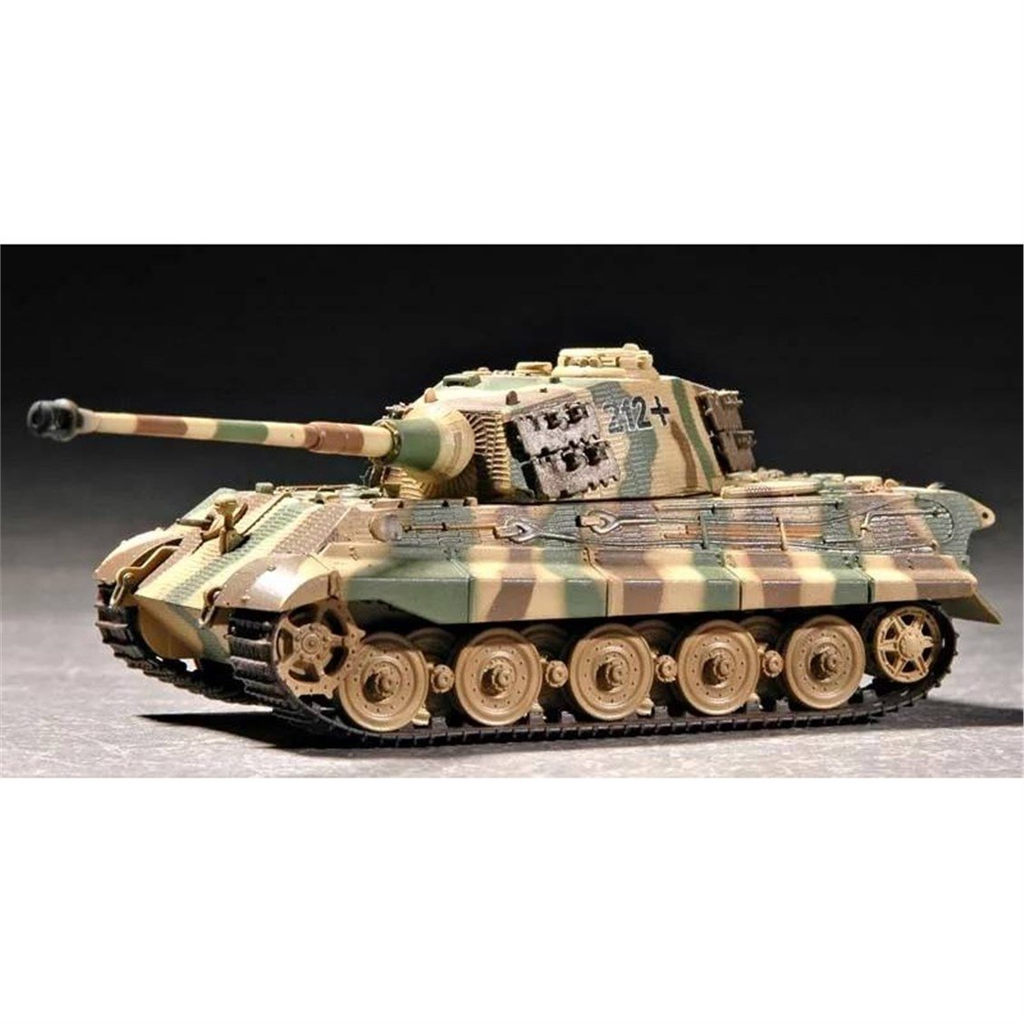 Trumpeter 07291 1/72 Ölçek, King Tiger Henschel Turret, Zimmeritli Tank Plastik Model Kiti