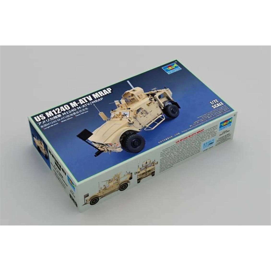 Trumpeter 07413 1/72 Ölçek, US M1240 M-ATV MRAP, Hafif Zırhlı Askeri Araç Plastik Model Kiti