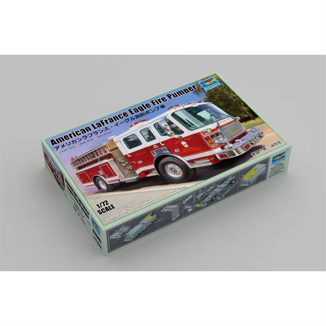 Trumpeter 07445 1/72 Ölçek, American LaFrance Eagle, İtfaiye Aracı Plastik Model Kiti