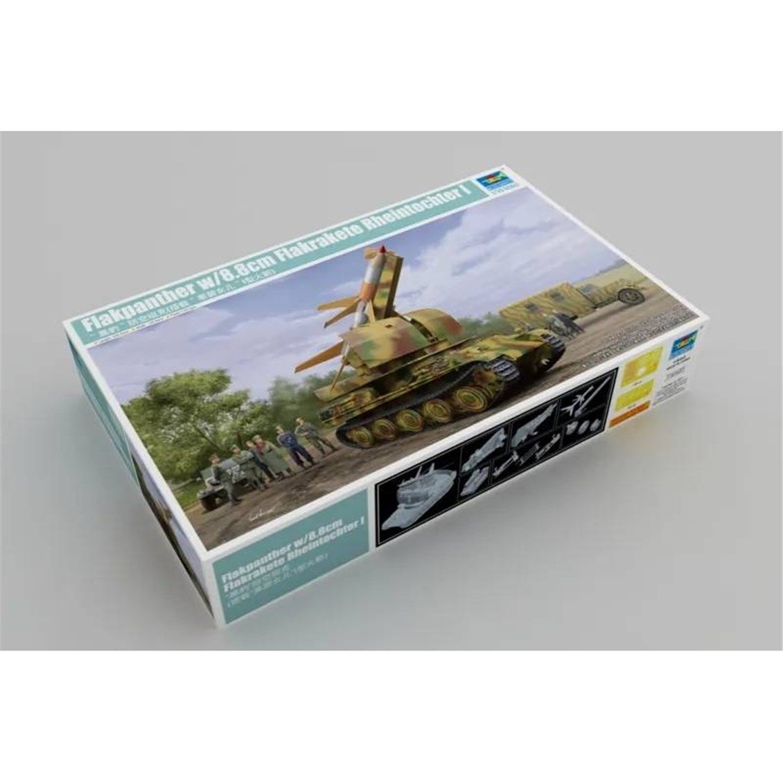 Trumpeter 09532 1/35 Ölçek, Flakpanther w/8,8cm Flakrakete Rheintochter 1, Prototip Uçaksavar Füze Sistemi Plastik Model Kiti