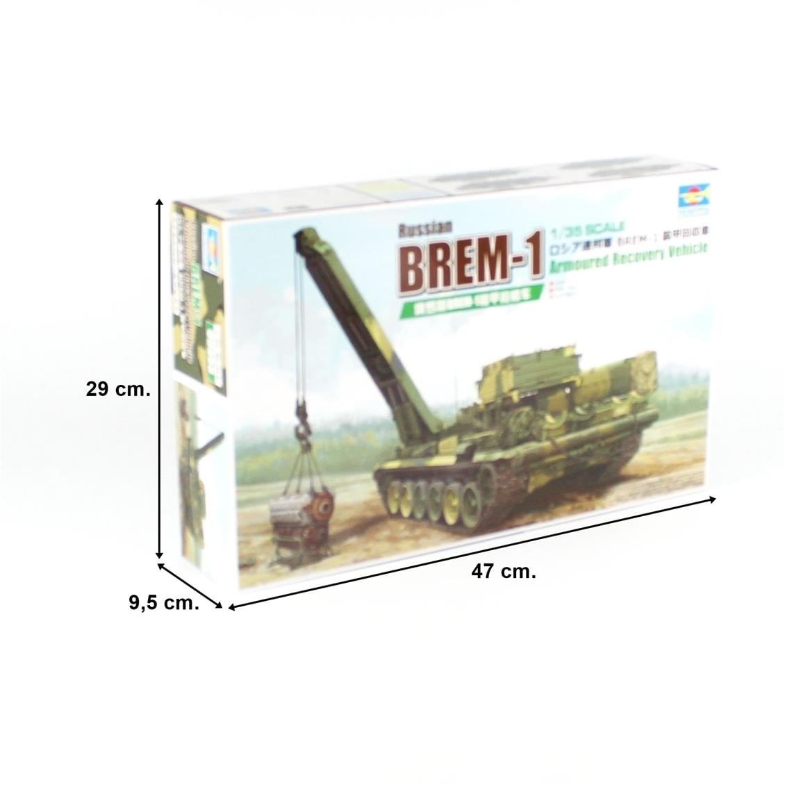 Trumpeter 09553 1/35 Ölçek, Rus BREM-1 Zırhlı Kurtarma Aracı, Plastik Model Kiti