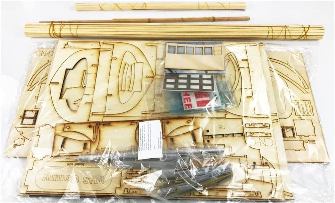 Türk Model 1/25 6010100 M/S Conny İskandinav Balıkçı Teknesi, R/C Dönüşebilir, 62 cm. Ahşap Model Kiti
