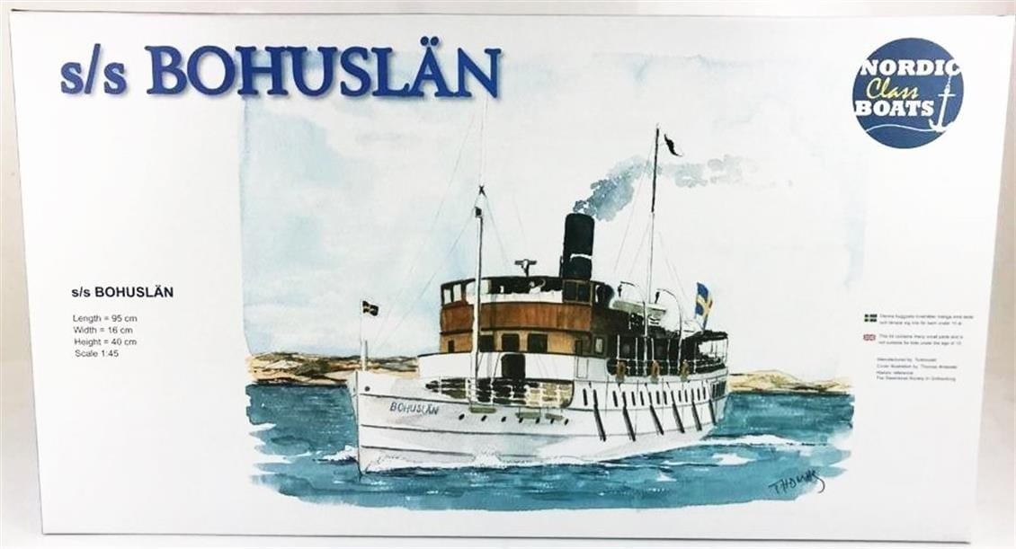 Türk Model 1/48 106 S/S Bohuslan Yolcu Vapuru, 95 cm. Ahşap Model Kiti