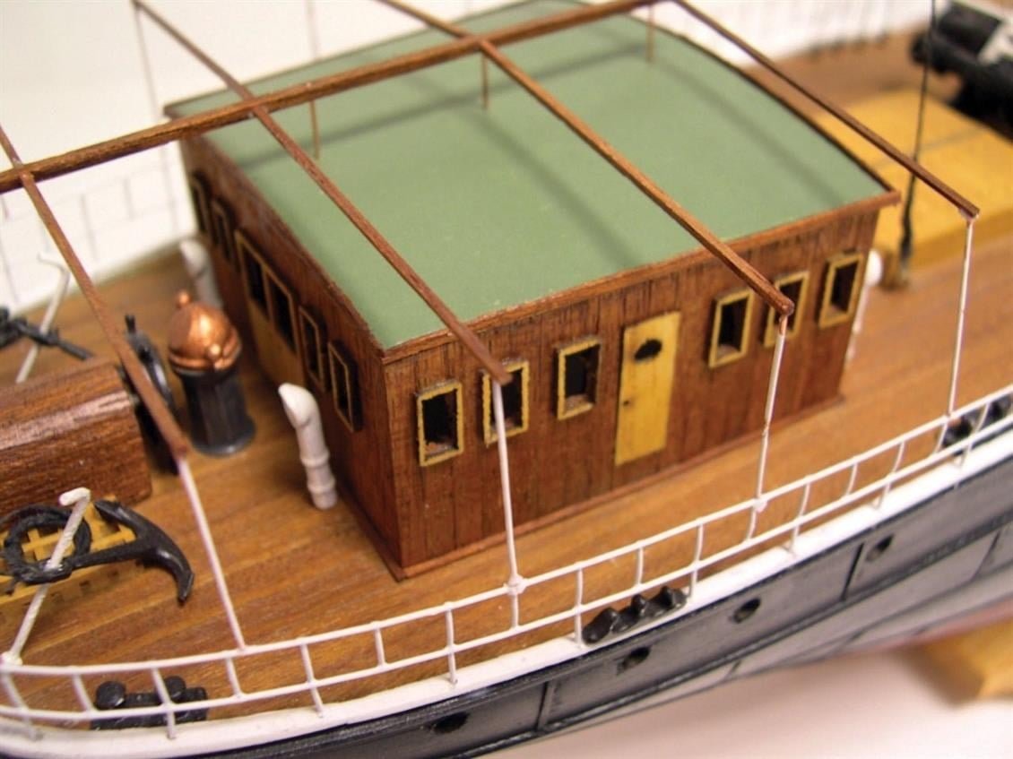 Türk Model 1/87 123 Bandırma Vapuru, 62 cm. Ahşap Model Kiti
