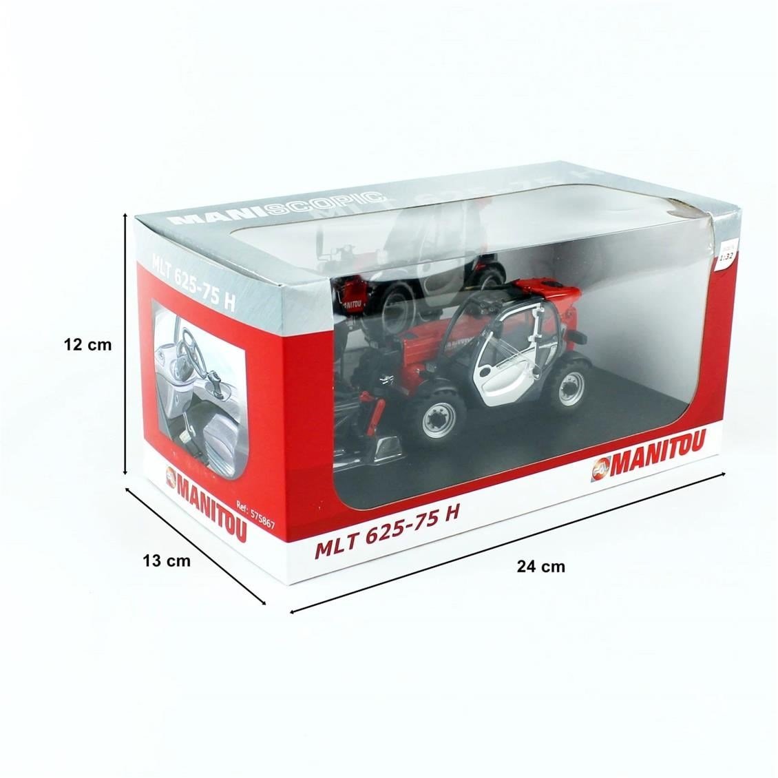 Universal Hobbies UH2925 1/32 Ölçek, Manitou MLT 625-75H Kepçeli Forklift, Sergilemeye Hazır Metal Tarımsal Makina Modeli