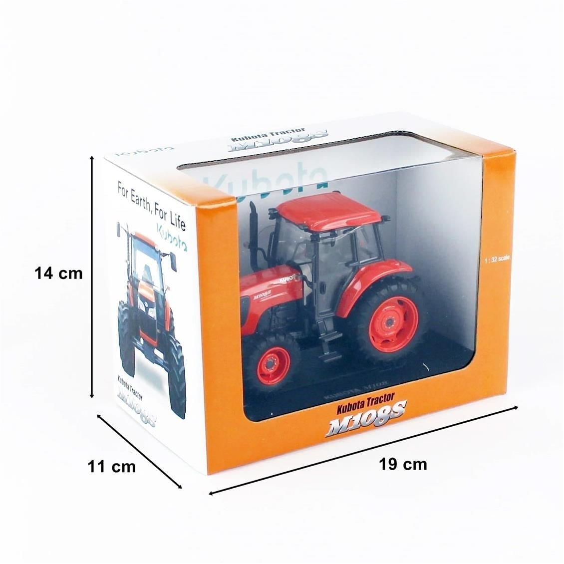 Universal Hobbies UH4899 1/32 Ölçek, Kubota M108S Traktör, Sergilemeye Hazır Metal Tarımsal Makina Modeli