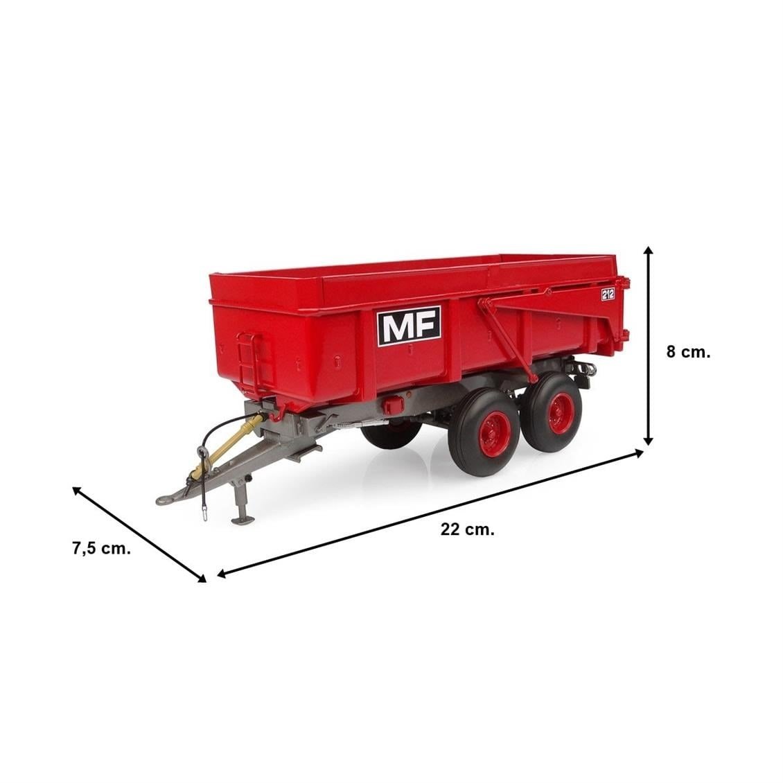 Universal Hobbies UH5353 1/32 Ölçek, Massey Ferguson 212 Hidrolik Römork, Sergilemeye Hazır Tarımsal Makine Modeli