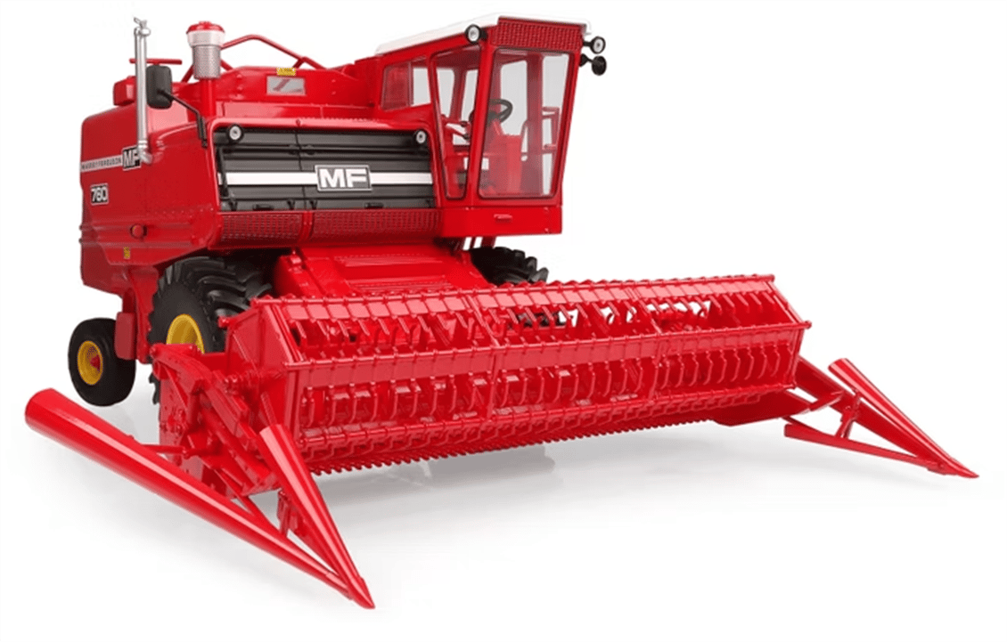 Universal Hobbies UH6329 1/32 Ölçek, Massey Ferguson 760 Biçerdöver, Sergilemeye Hazır Metal Tarımsal Makina Modeli