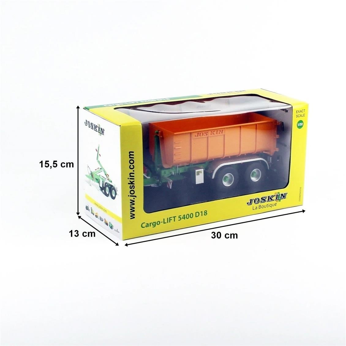 Universal Hobbies UH6363 1/32 Ölçek, Joskin Cargo-LIFT Kasalı Treyler, Sergilemeye Hazır Metal Tarımsal Makina Modeli