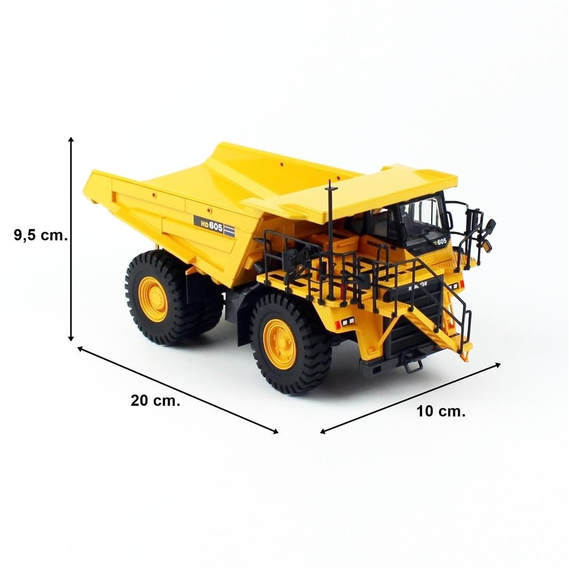 Universal Hobbies UH8009 1/50 Ölçek, Komatsu HD605 Saha Kamyonu, Sergilemeye Hazır Metal İş Makinası Modeli