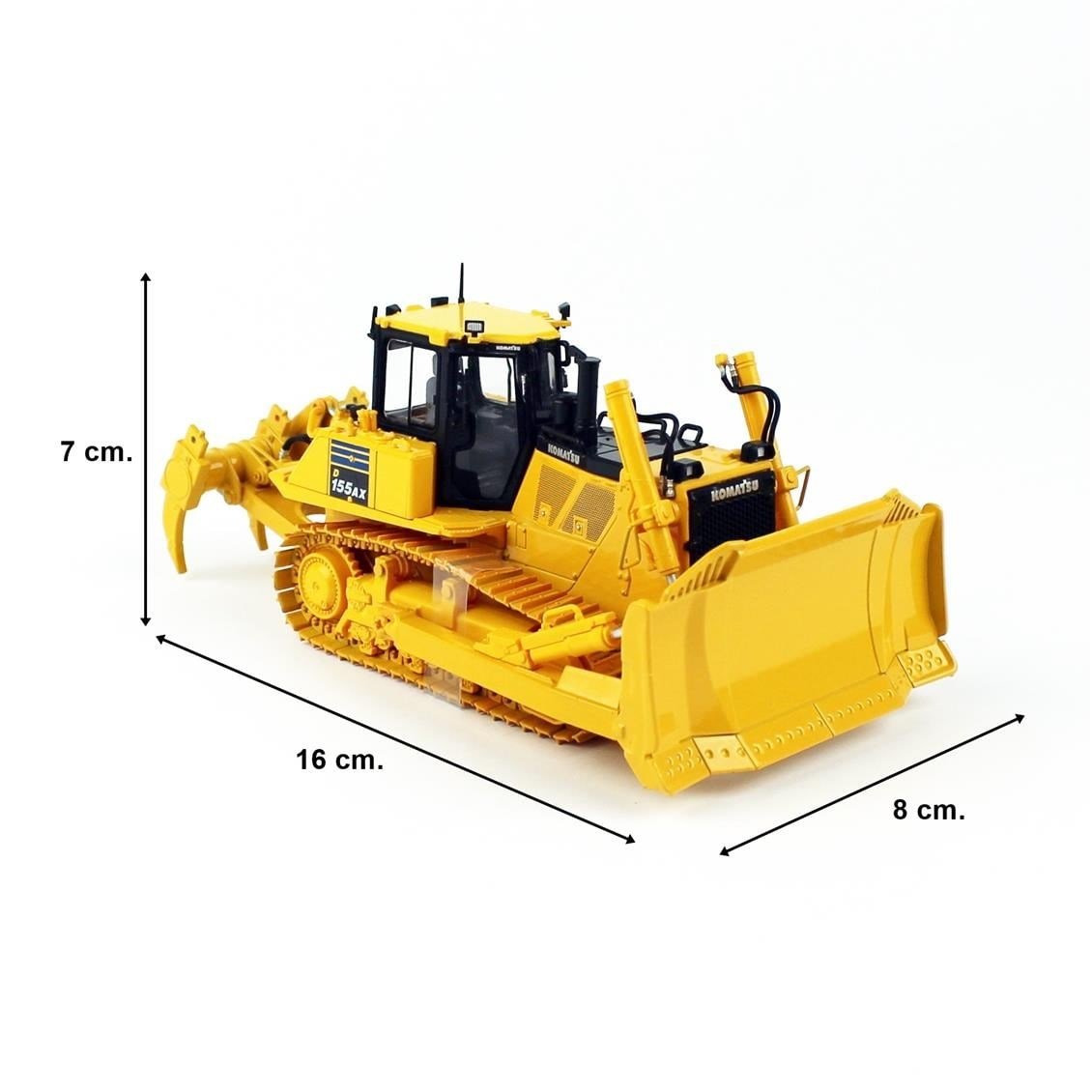 Universal Hobbies UH8010 1/50 Ölçek, Komatsu D155AX Buldozer, Sergilemeye Hazır Metal İş Makinası Modeli