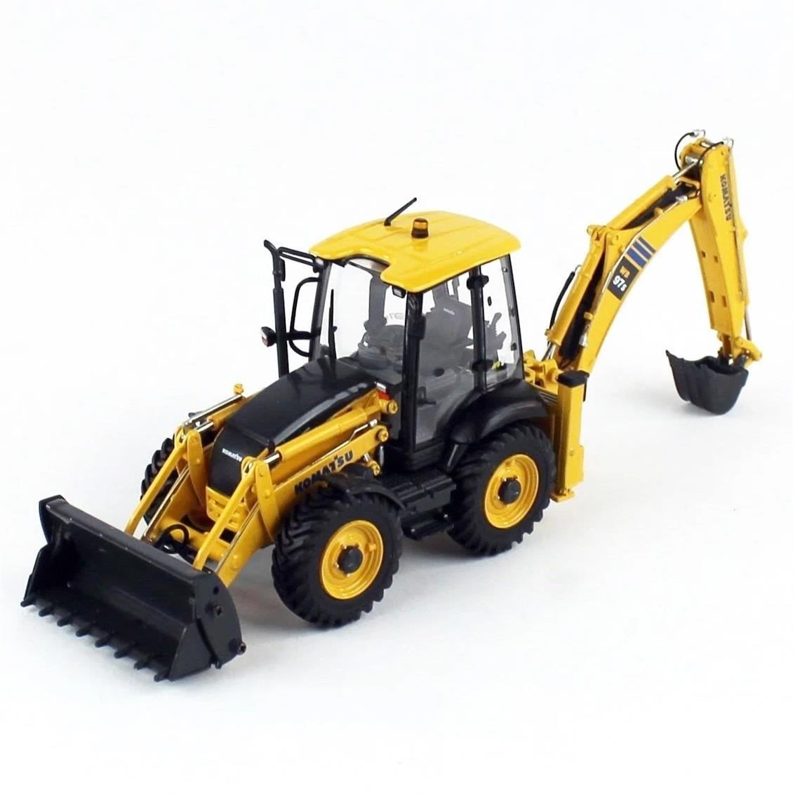 Universal Hobbies UH8139 1/50 Ölçek, Komatsu WB97S-8 4WD Backoe Loder, Sergilemeye Hazır Metal İş Makinası Modeli