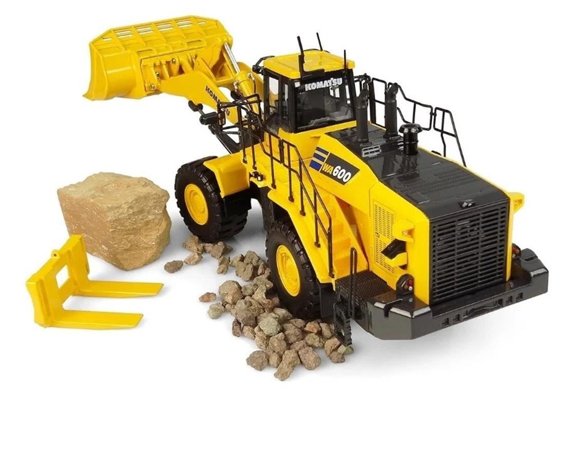 Universal Hobbies UH8153 1/50 Ölçek, Komatsu WA600-8 Tekerlekli Loder, Sergilemeye Hazır Metal İş Makinası Modeli