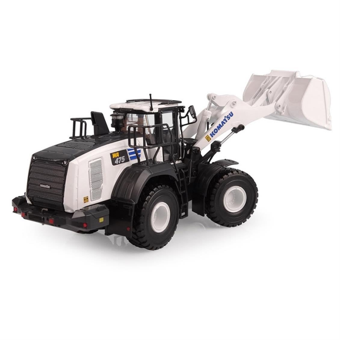 Universal Hobbies UH8182 1/50 Ölçek, Komatsu WA475-10 Loder (Beyaz Versiyon), Sergilemeye Hazır Tarımsal Makine Modeli
