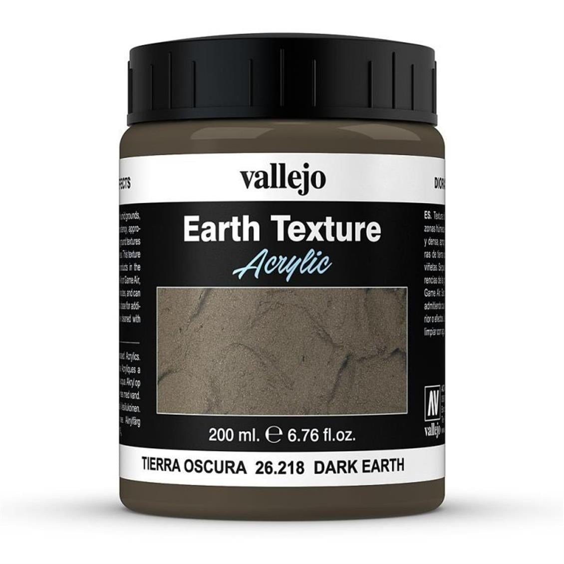 Vallejo 26218 200 ml. Dark Earth, Koyu Renkli Toprak Dokusu