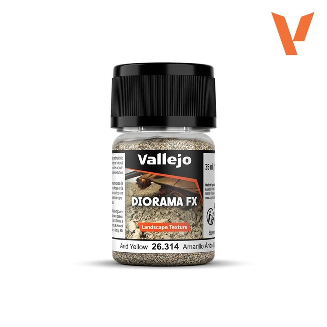 Vallejo 26314 60 gr. Arid Yellow, 0.5 - 2.0 mm. Orta Taneli Yüzey Dokusu