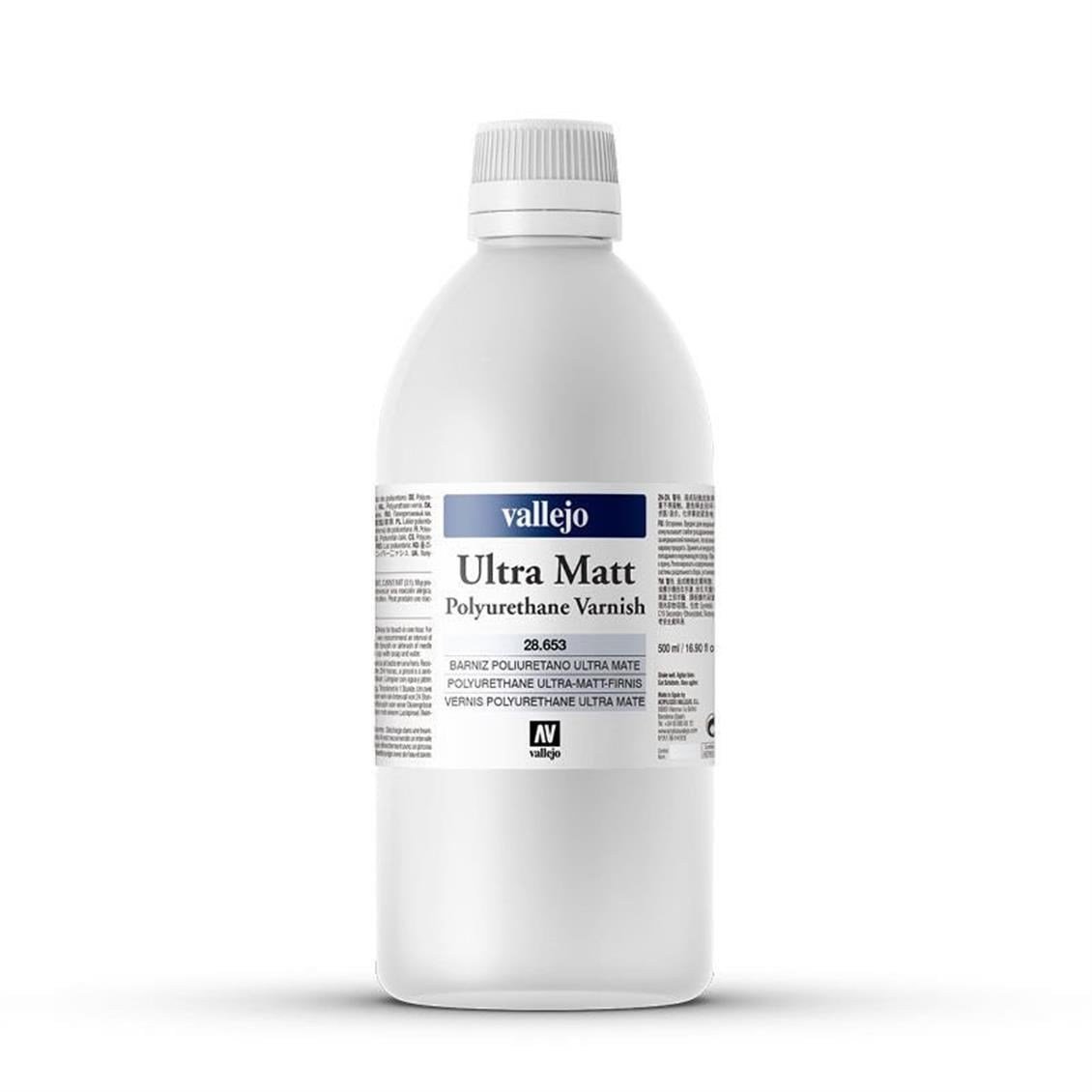 Vallejo 28653 500 ml. Poliürethan Ultra Mat Vernik
