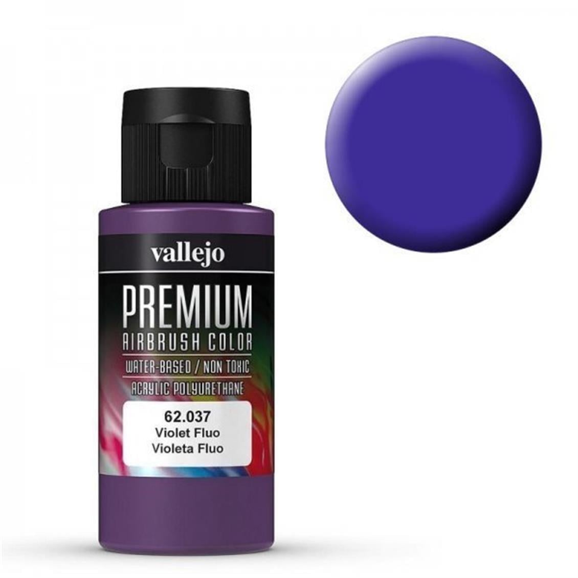 Vallejo 62037 60 ml. Violet Fluorescent, Premium RC Color Serisi Model Boyası
