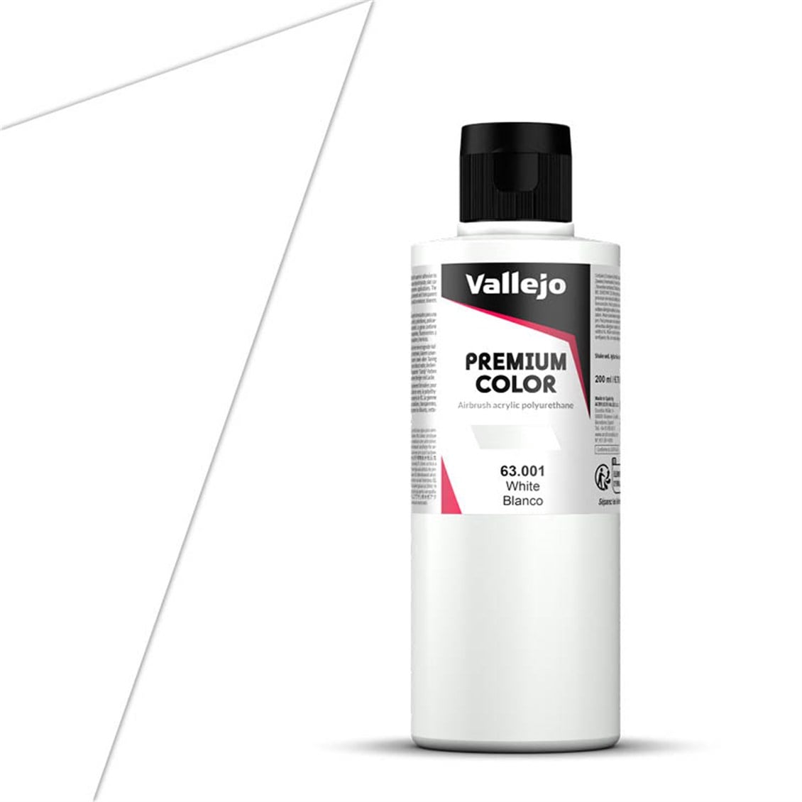 Vallejo 63001 200 ml. White, Premium RC Color Serisi Model Boyası