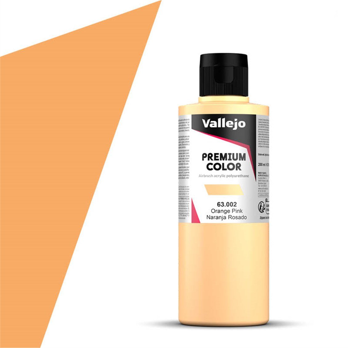 Vallejo 63002 200 ml. Orange Pink, Premium RC Color Serisi Model Boyası
