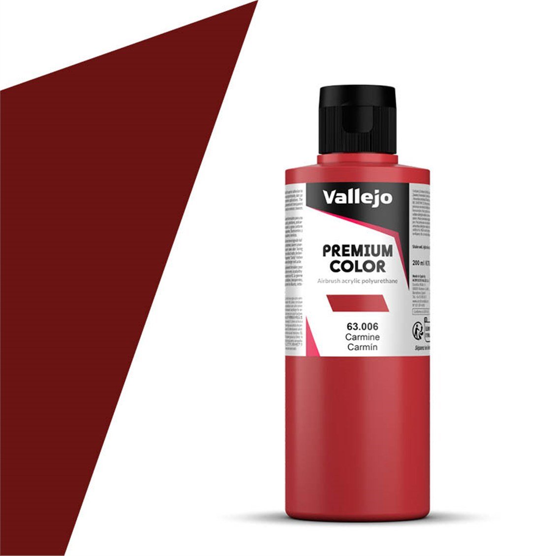 Vallejo 63006 200 ml. Carmíne, Premium RC Color Serisi Model Boyası