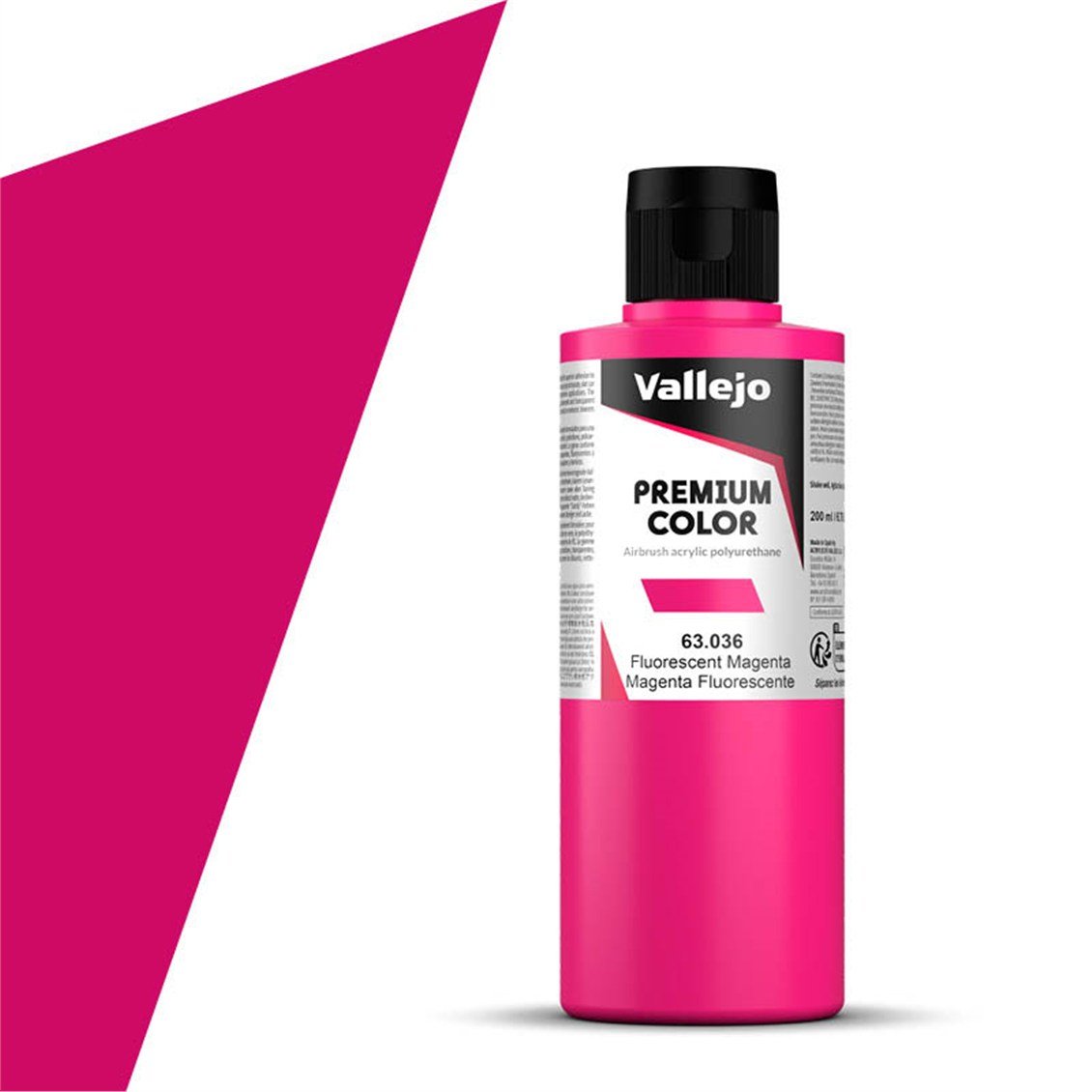 Vallejo 63036 200 ml. Magenta Fluo, Premium RC Color Serisi Model Boyası