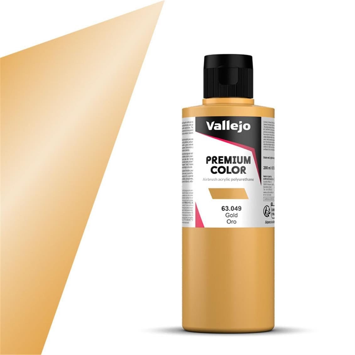 Vallejo 63049 200 ml. Gold, Premium RC Color Serisi Model Boyası