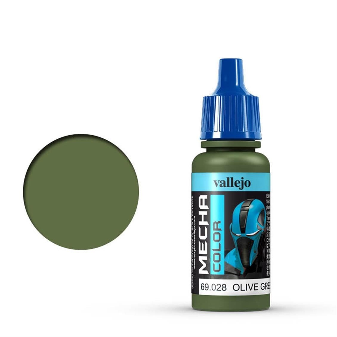 Vallejo 69028 18 ml. Olive Green, Mecha Color Serisi Model Boyası