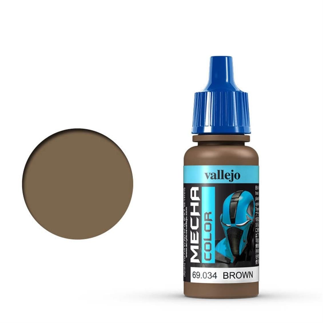 Vallejo 69034 18 ml. Brown, Mecha Color Serisi Model Boyası