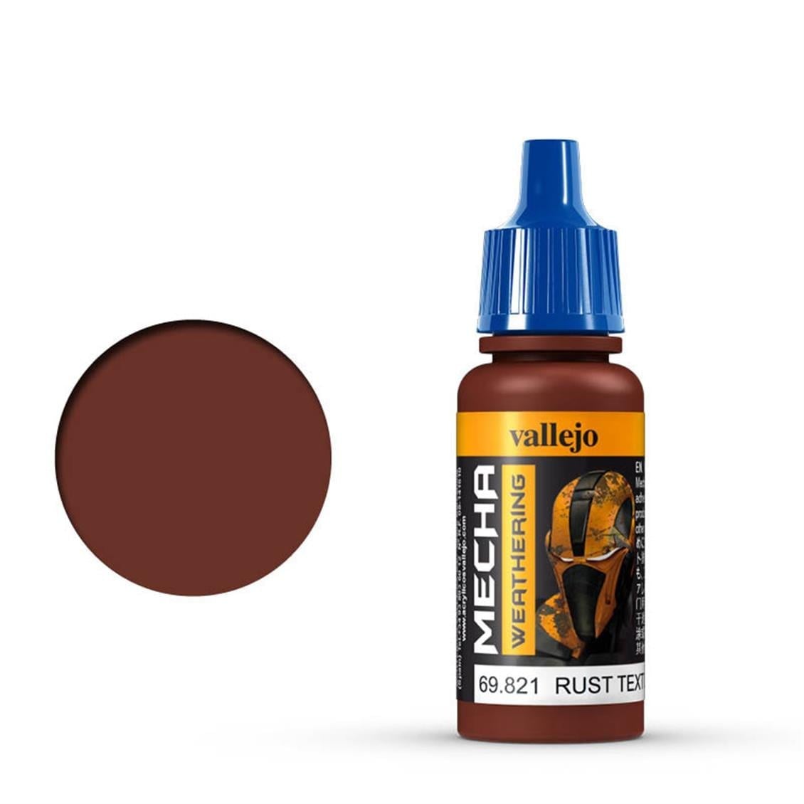 Vallejo 69821 18 ml. Rust Texture (Matt), Mecha Color Serisi Model Boyası
