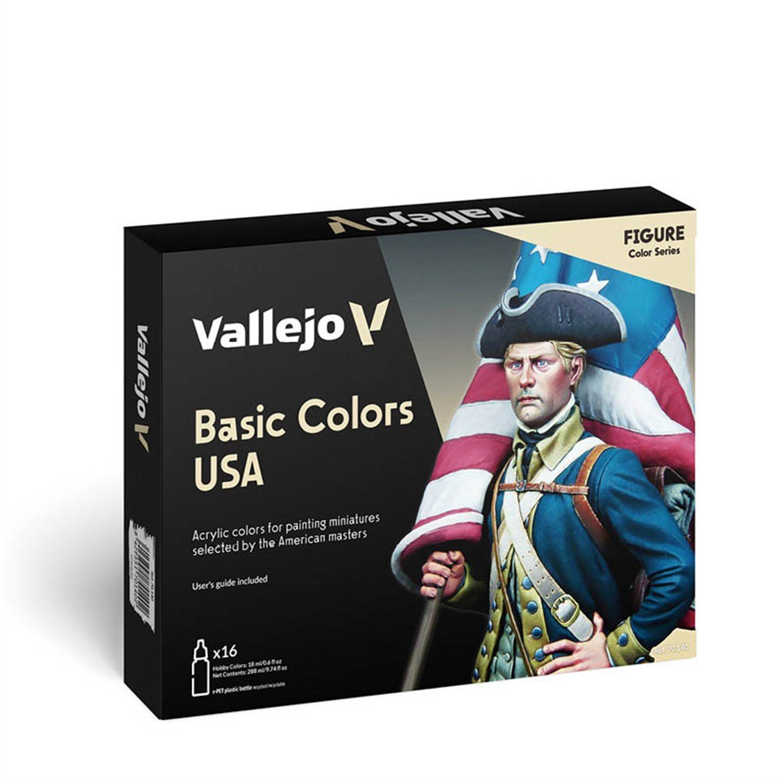Vallejo 70140 16x18 ml. Basic Colors USA, Model Color Serisi Model Boyası Seti