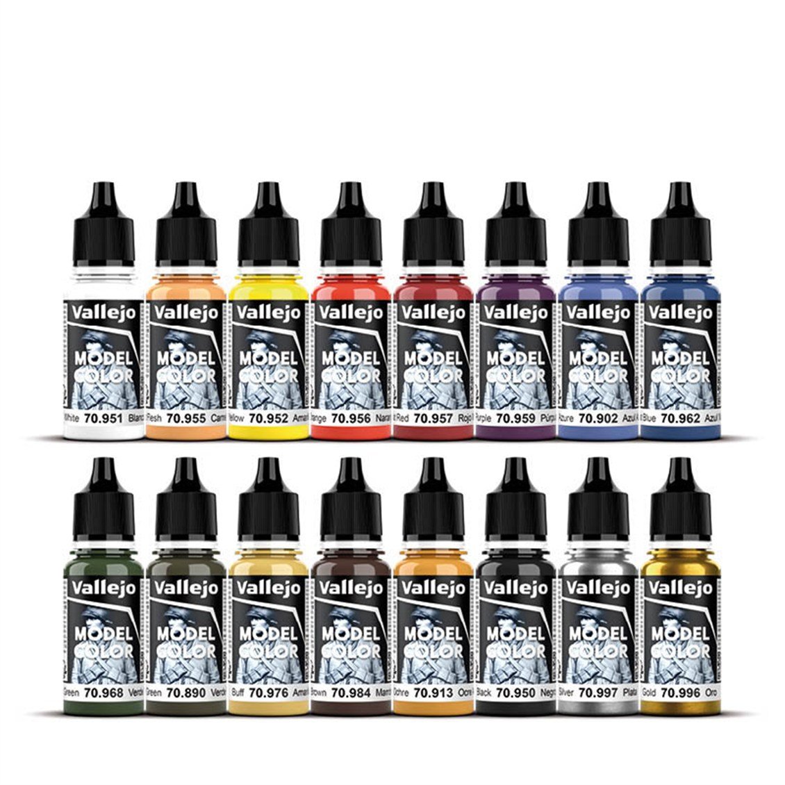 Vallejo 70140 16x18 ml. Basic Colors USA, Model Color Serisi Model Boyası Seti