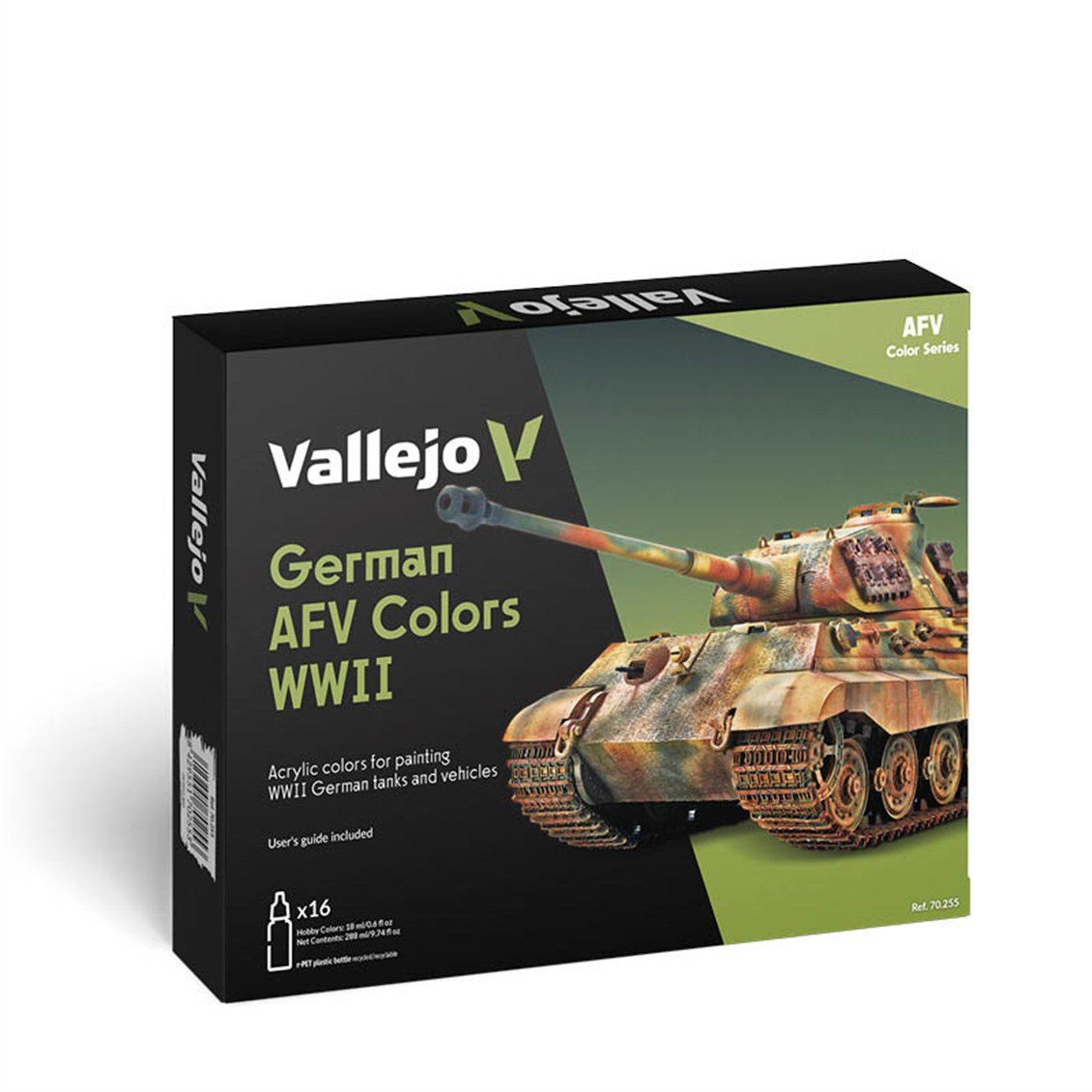 Vallejo 70255 16x18 ml. German AFV Colors WWII, Model Color Serisi Model Boyası Seti