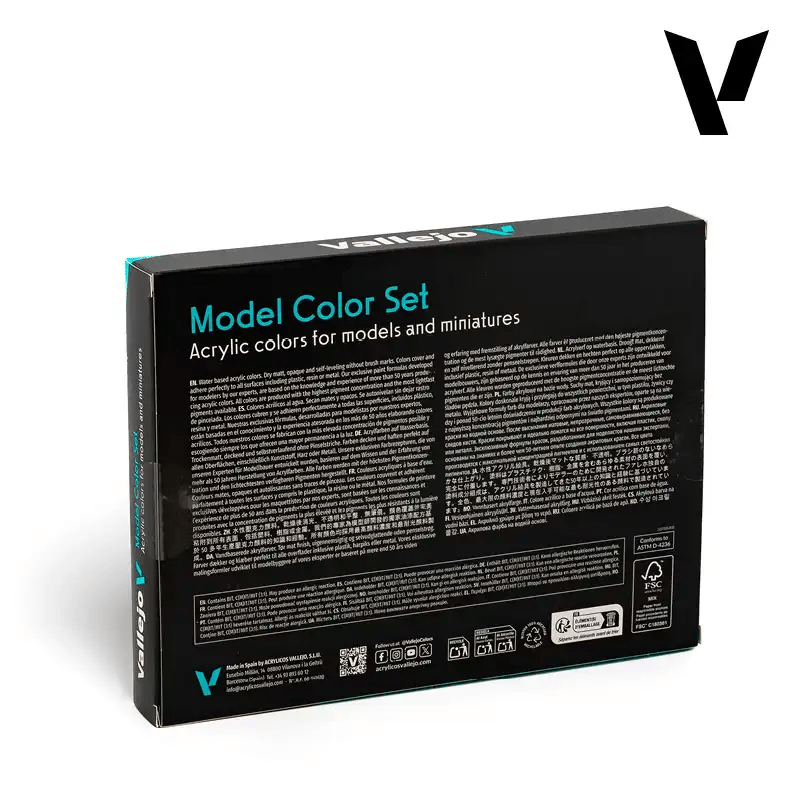 Vallejo 70257 16x18 ml. Wargame Special, Model Color Serisi Model Boyası Seti