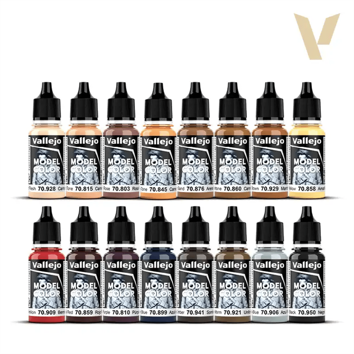 Vallejo 70258 16x18 ml. Face & Skin Tones, Model Color Serisi Model Boyası Seti