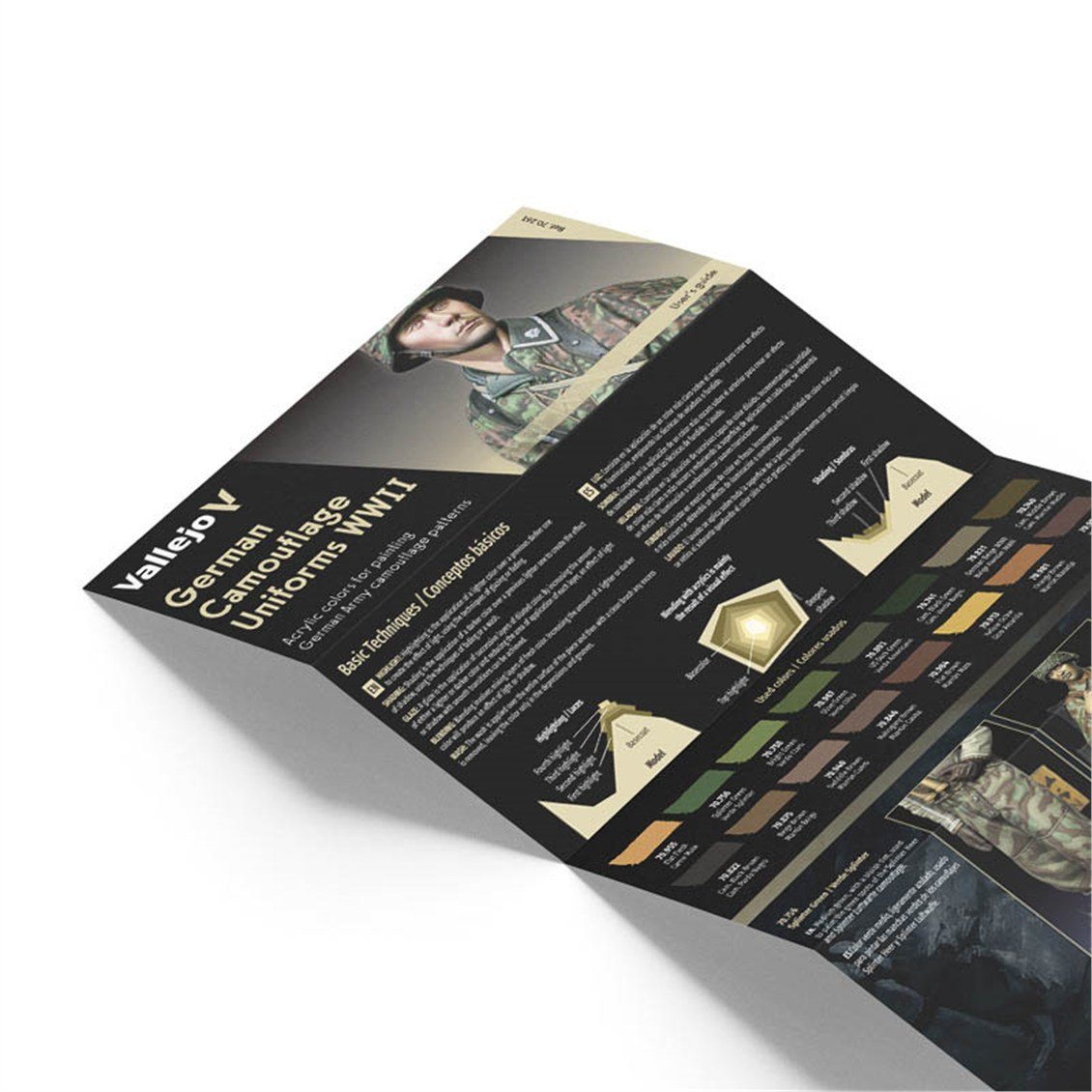 Vallejo 70261 16x18 ml. German Camouflage Uniforms WWII, Model Color Serisi Model Boyası Seti