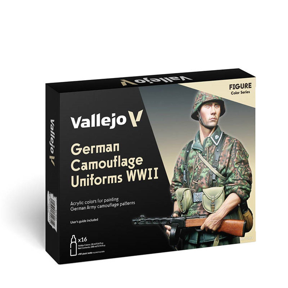 Vallejo 70261 16x18 ml. German Camouflage Uniforms WWII, Model Color Serisi Model Boyası Seti