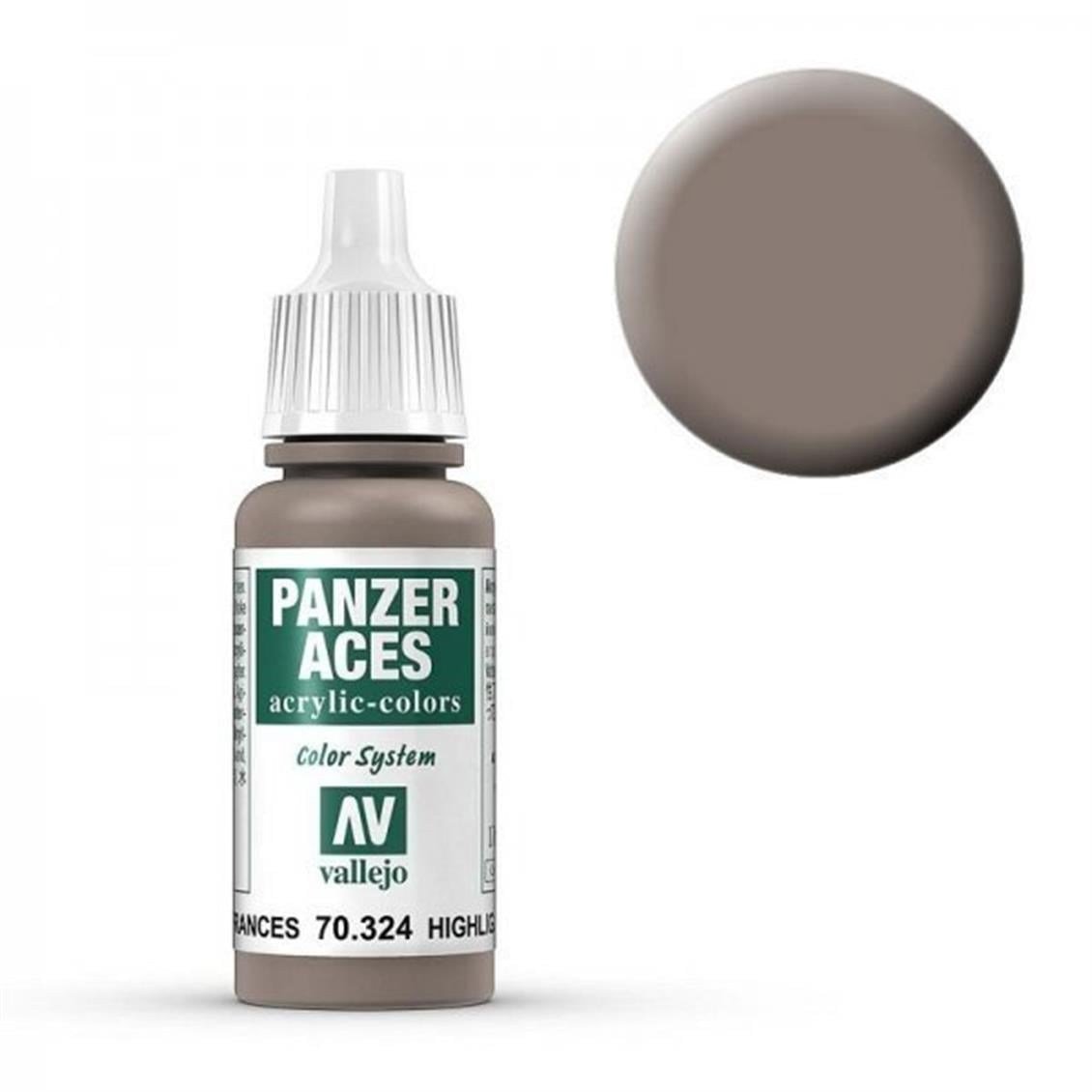 Vallejo 70324 18 ml. French Tanker Highlights, Panzer Aces Serisi Model Boyası