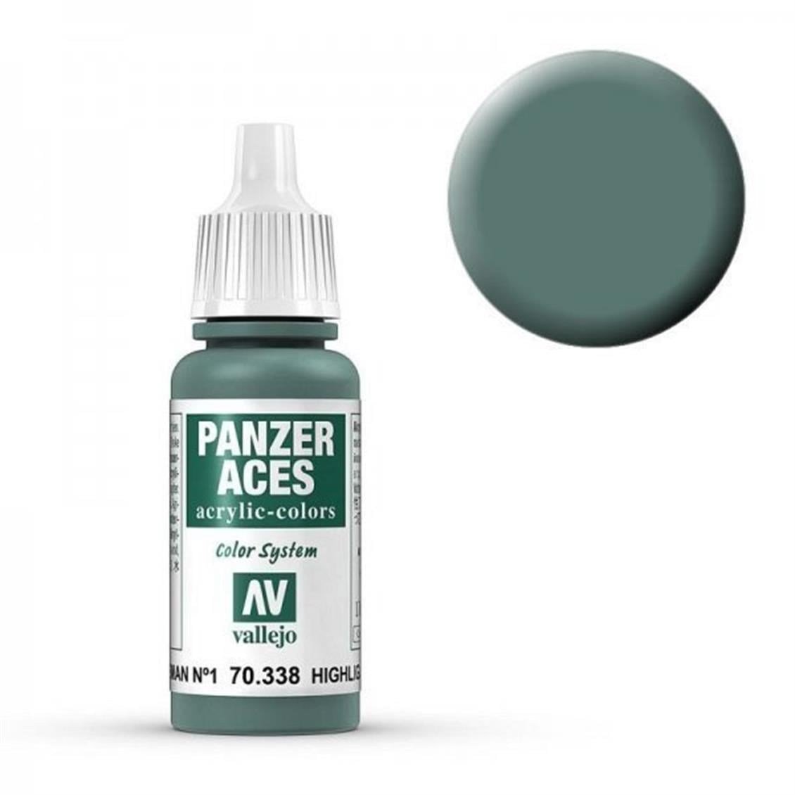 Vallejo 70338 18 ml. Feldgrau I Highlights, Panzer Aces Serisi Model Boyası