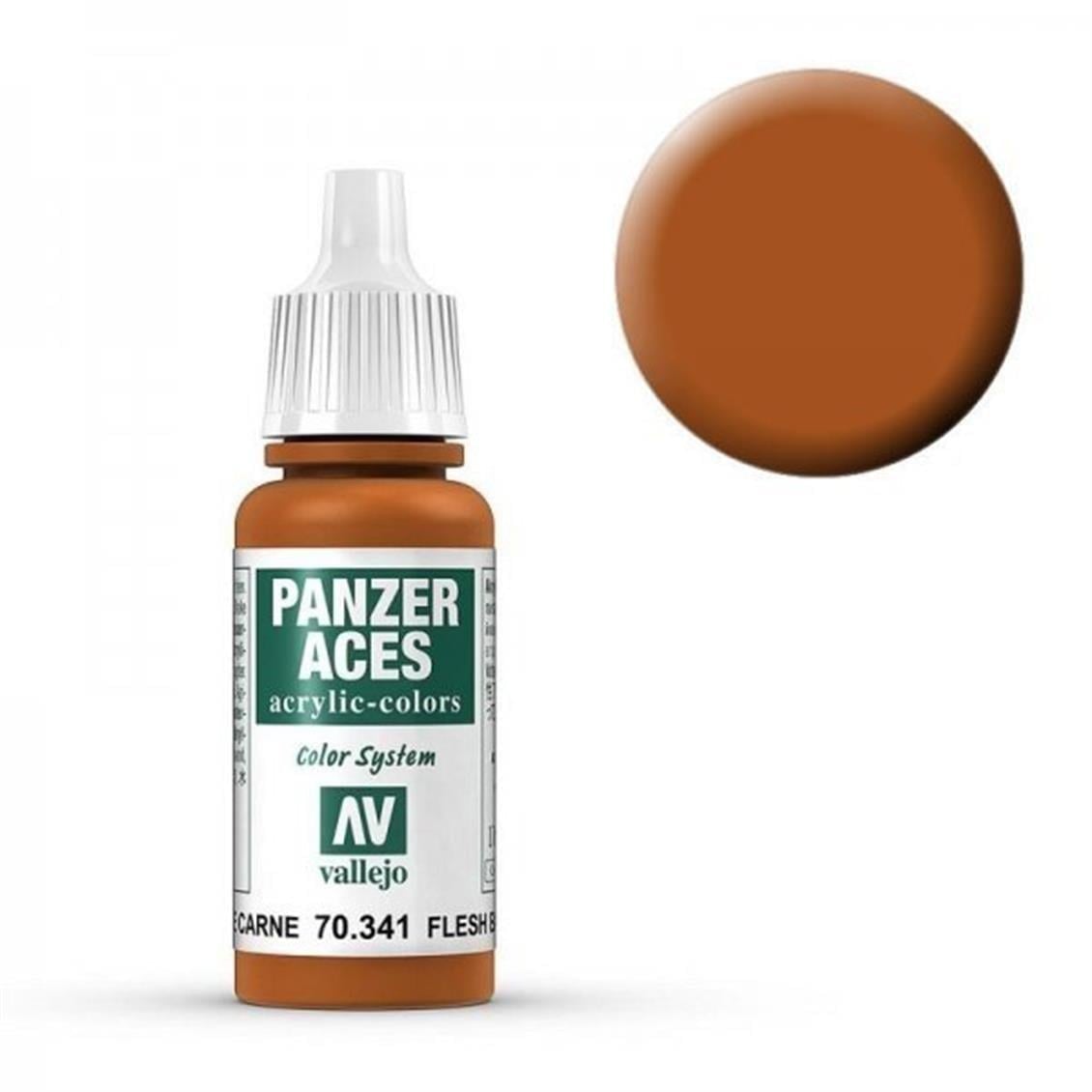 Vallejo 70341 18 ml. Flesh Base, Panzer Aces Serisi Model Boyası