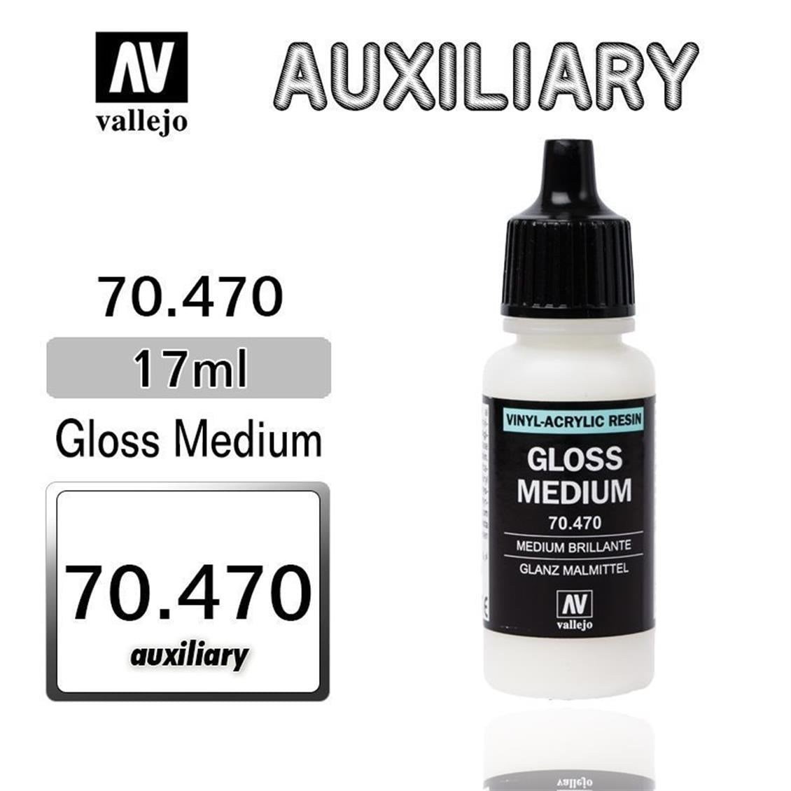 Vallejo 70470 18 ml. Gloss Medium (Parlaklaştırıcı), Model Boyası