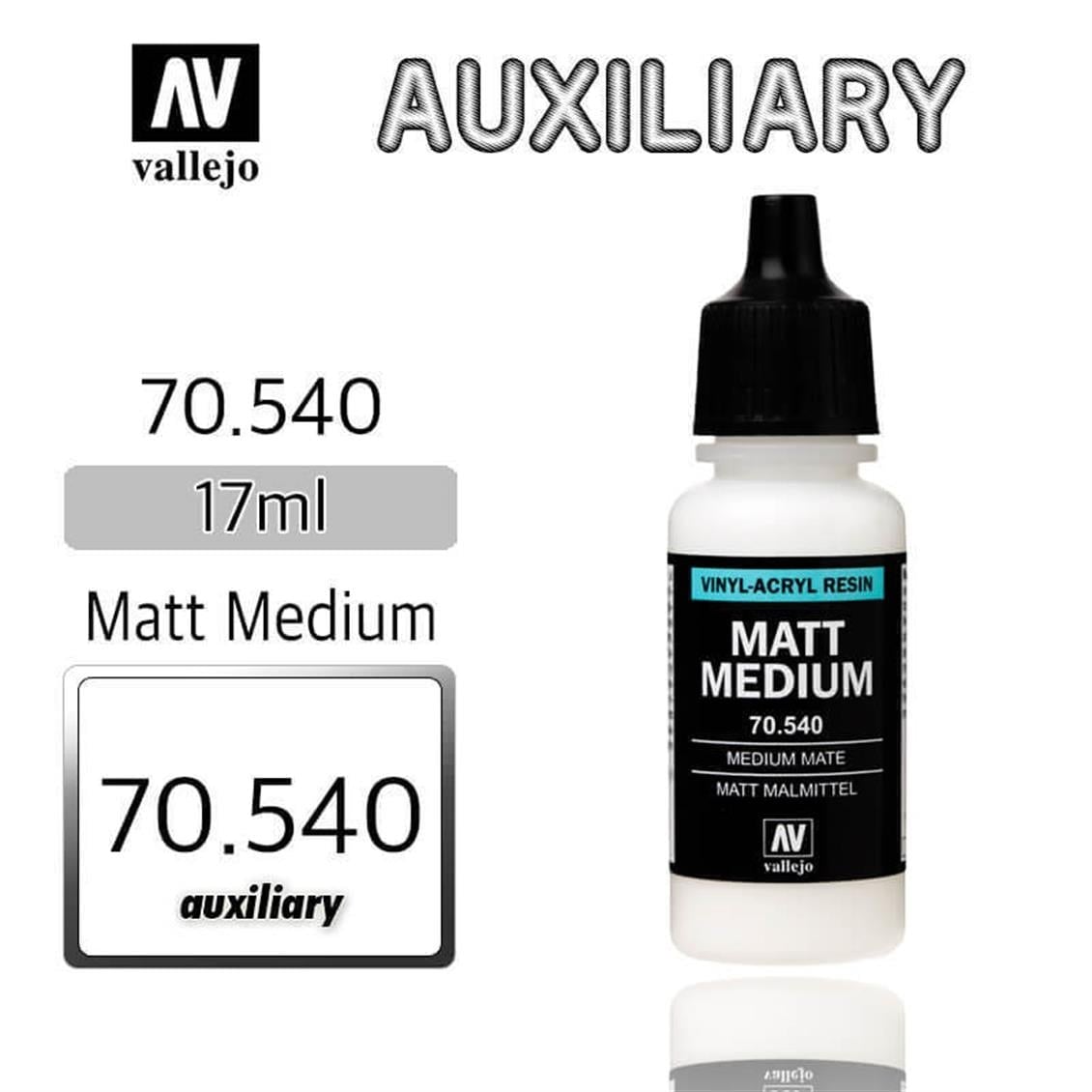 Vallejo 70540 18 ml. Matt Medium (Matlaştırıcı), Model Boyası