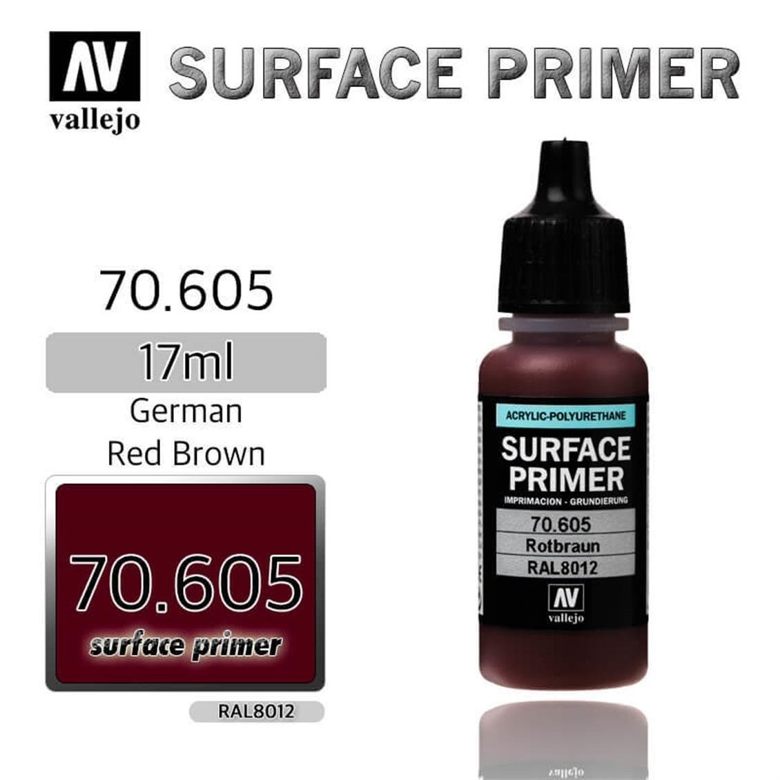 Vallejo 70605 18 ml. Ger. Red Brown, Astar Model Boyası