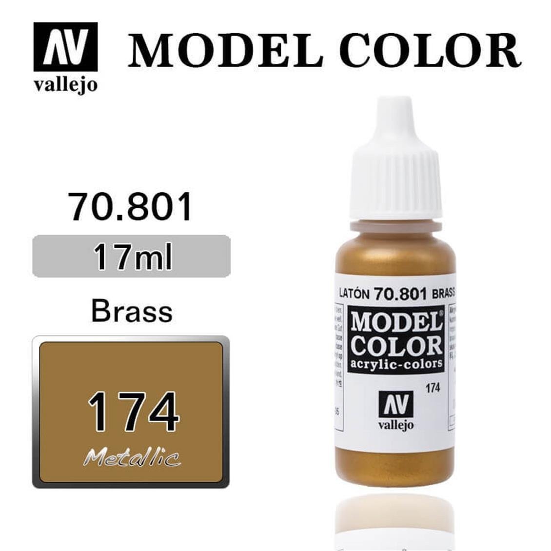 Vallejo 70801 18 ml. (174) Brass, Model Color Serisi Model Boyası