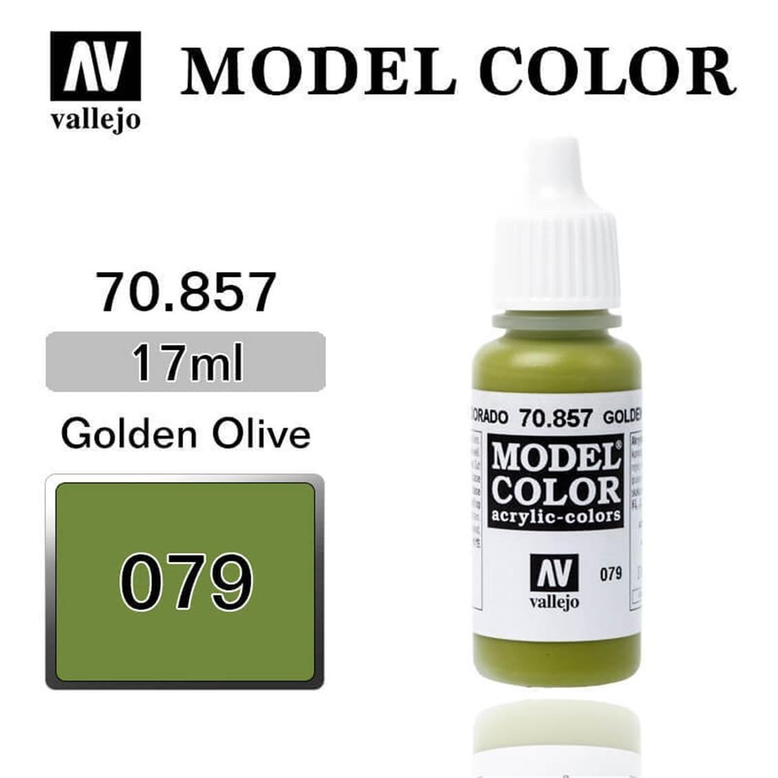 Vallejo 70857 18 ml. (79) Golden Olive-Matt, Model Color Serisi Model Boyası