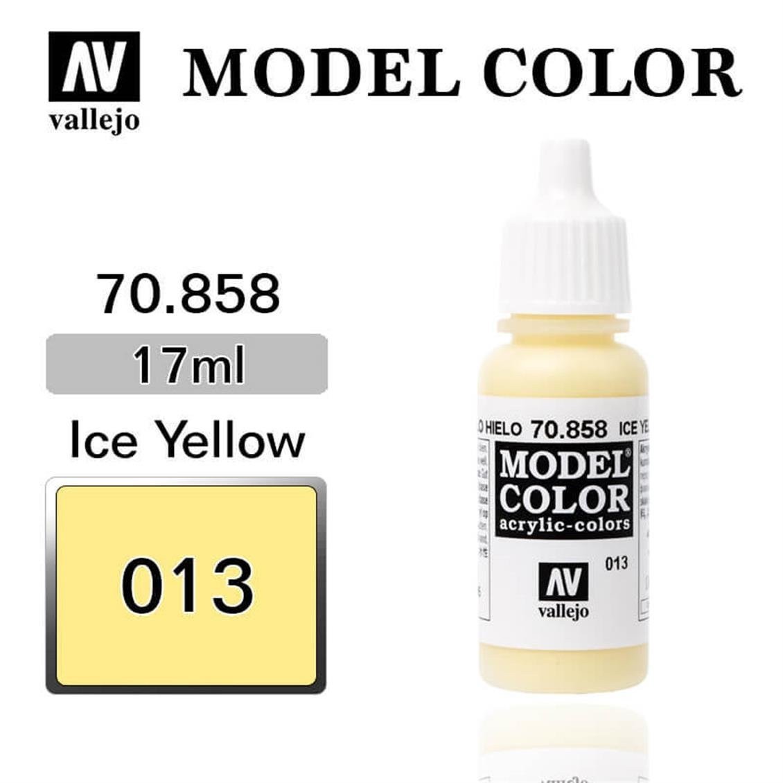 Vallejo 70858 18 ml. (13) Ice Yellow-Matt, Model Color Serisi Model Boyası