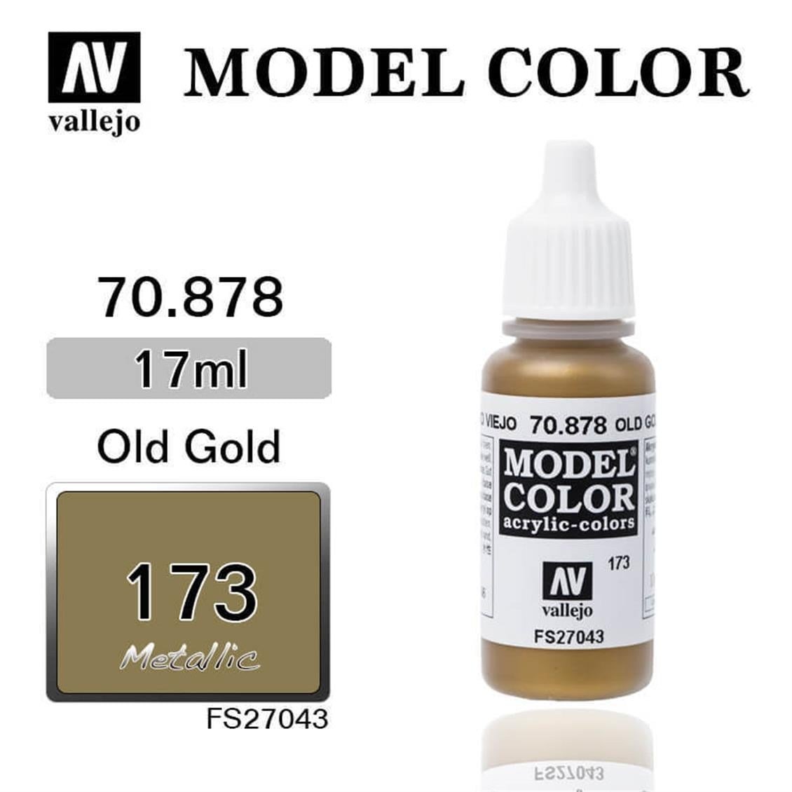 Vallejo 70878 18 ml. (173) Old Gold-Metallic, Model Color Serisi Model Boyası