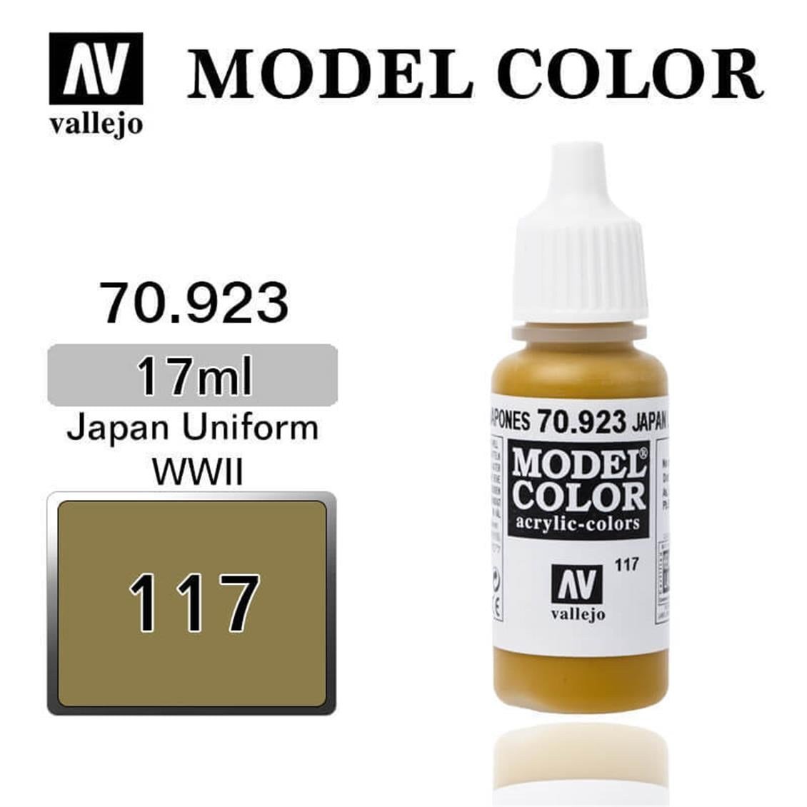 Vallejo 70923 18 ml. (117) Japan Uniform WWII-Matt, Model Color Serisi Model Boyası