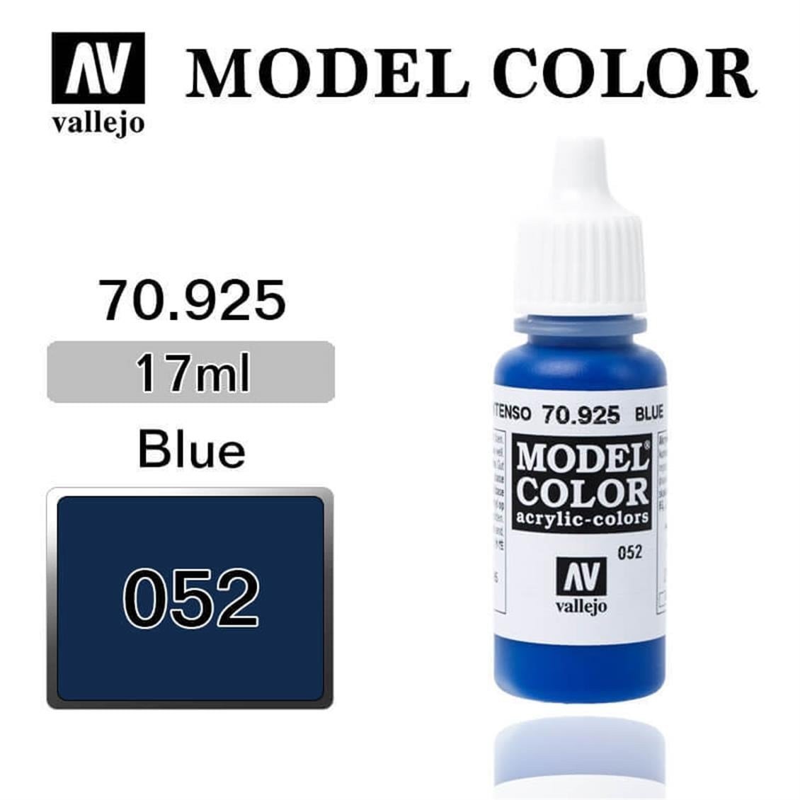 Vallejo 70925 18 ml. (52) Blue-Matt, Model Color Serisi Model Boyası